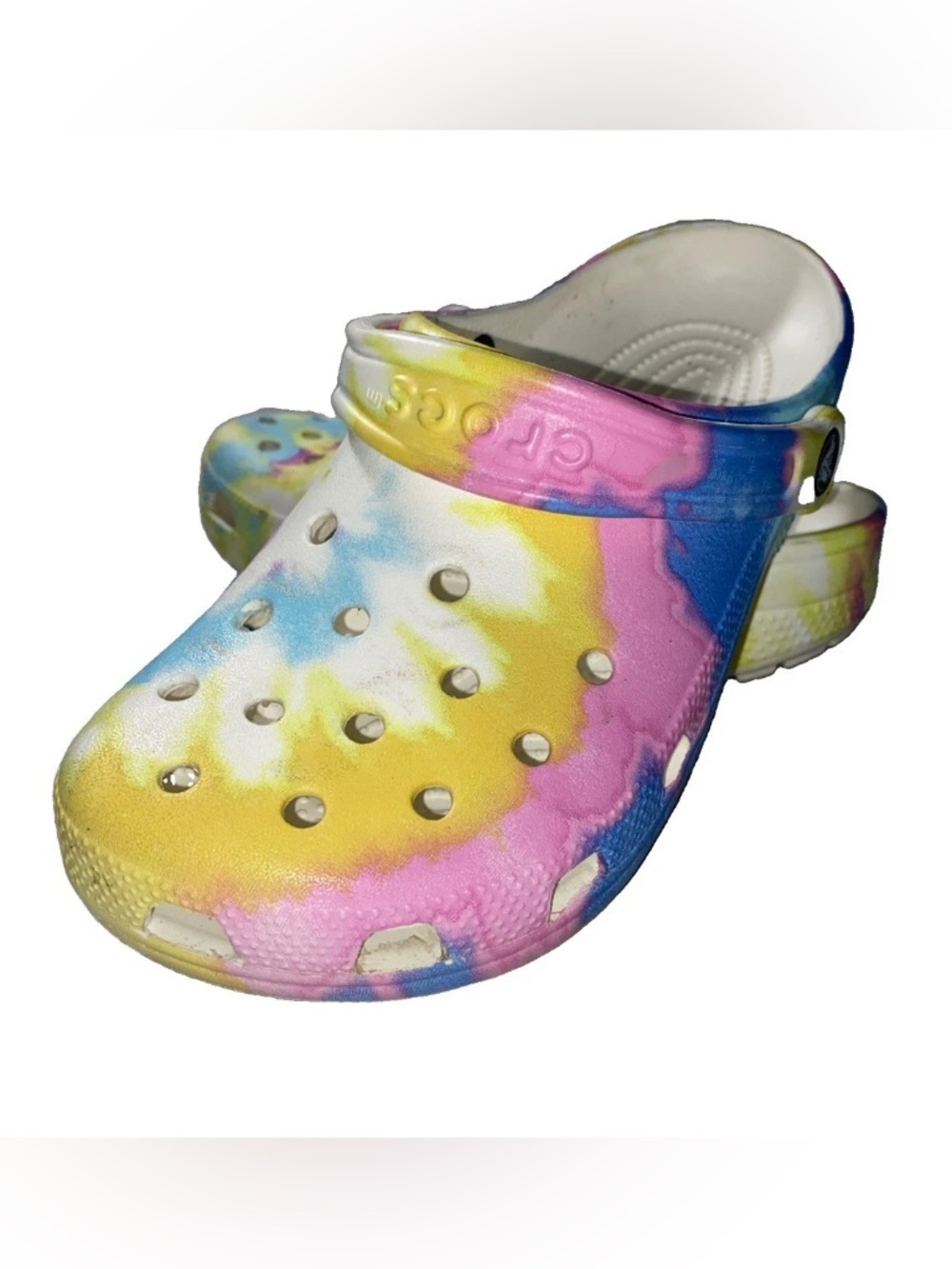 GOOD Unisex Classic Clog Tie-Dye Crocs Size 5 Men 7 Women